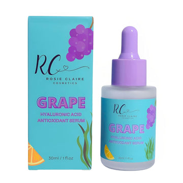 Rosie Claire Cosmetics - Vitamin C Serum for Face, Hyaluronic Acid Serum, Antioxidant Serum, Grape Seed Extract