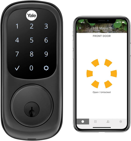 Yale Assure Lock - Wi-Fi Touchscreen Smart Lock - Black Suede
