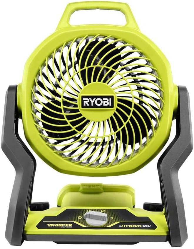 RYOBI ONE+ 18V WHISPER SERIES 7-1/2 in. Fan, GREEN (PCL811B)