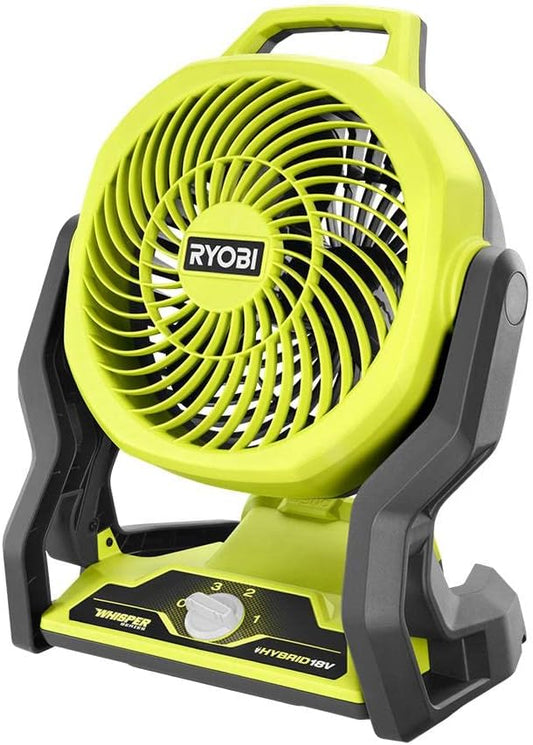 RYOBI ONE+ 18V WHISPER SERIES 7-1/2 in. Fan, GREEN (PCL811B)