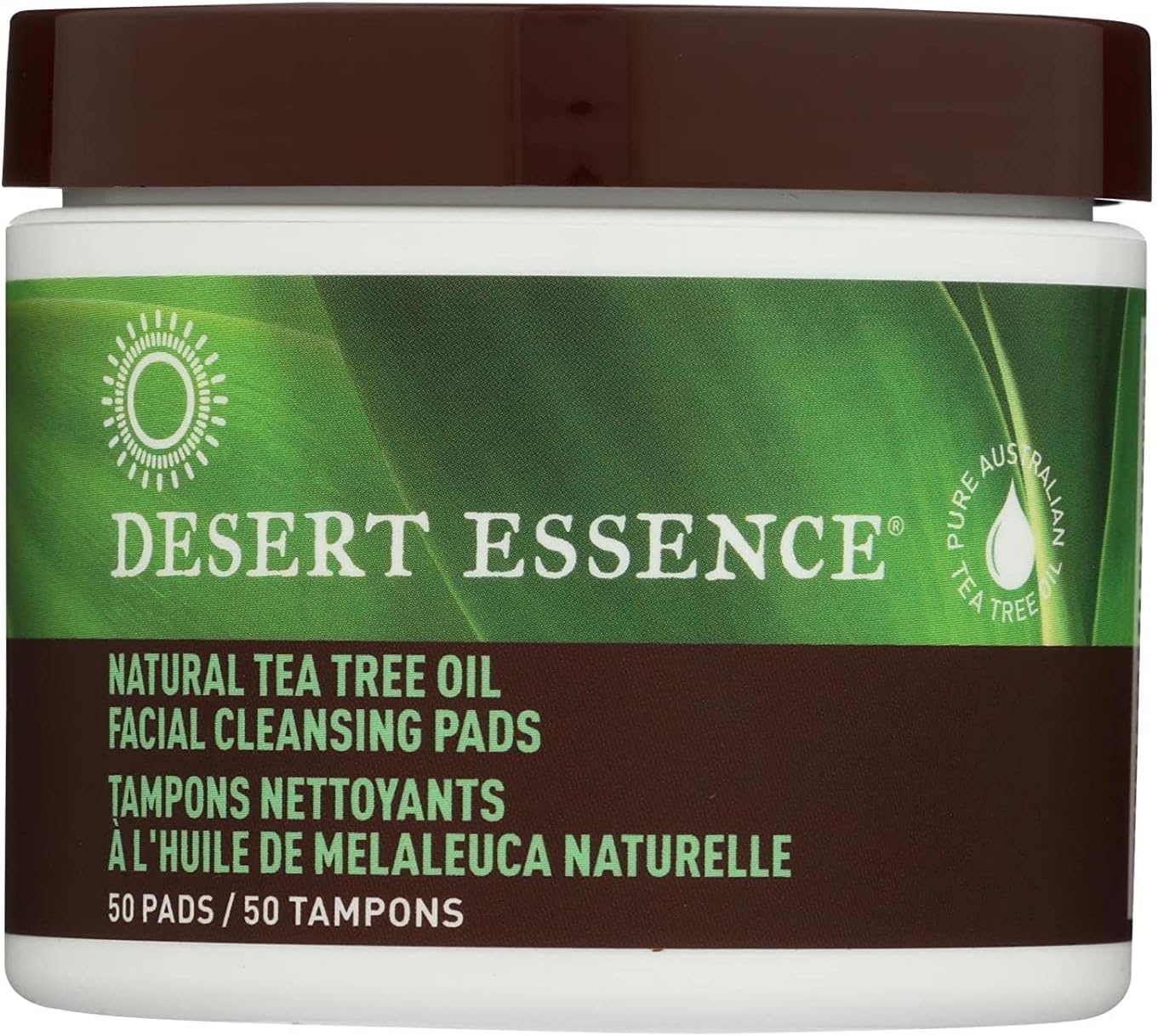 Desert Essence Facial Cleansing Pads, Natural Tea Tree Oil 50 ea